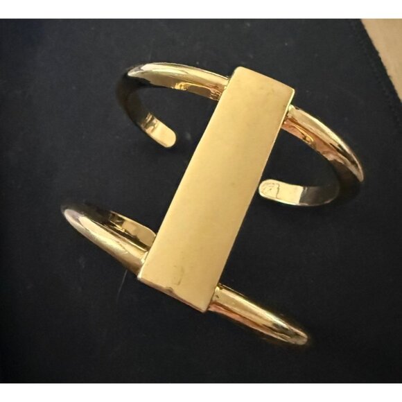 Ann Taylor Gold-Tone Cuff Bracelet Open Design 2.25 inches - Picture 1 of 5